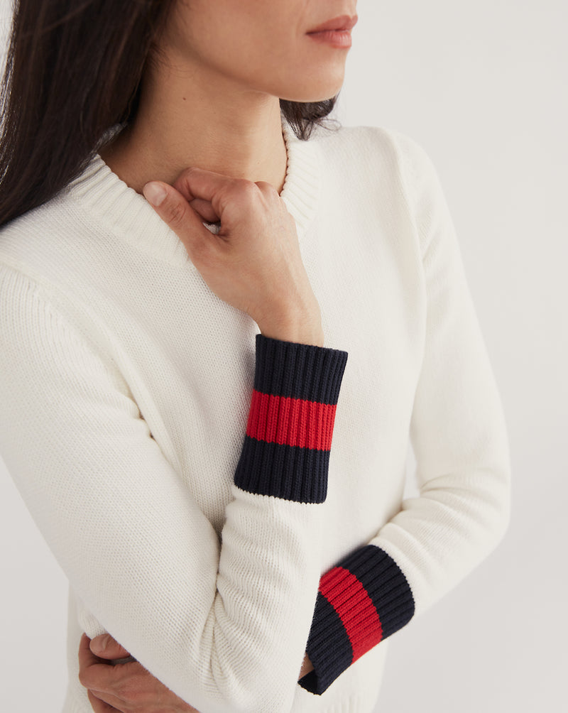 The Castine Tipped Cotton Sweater