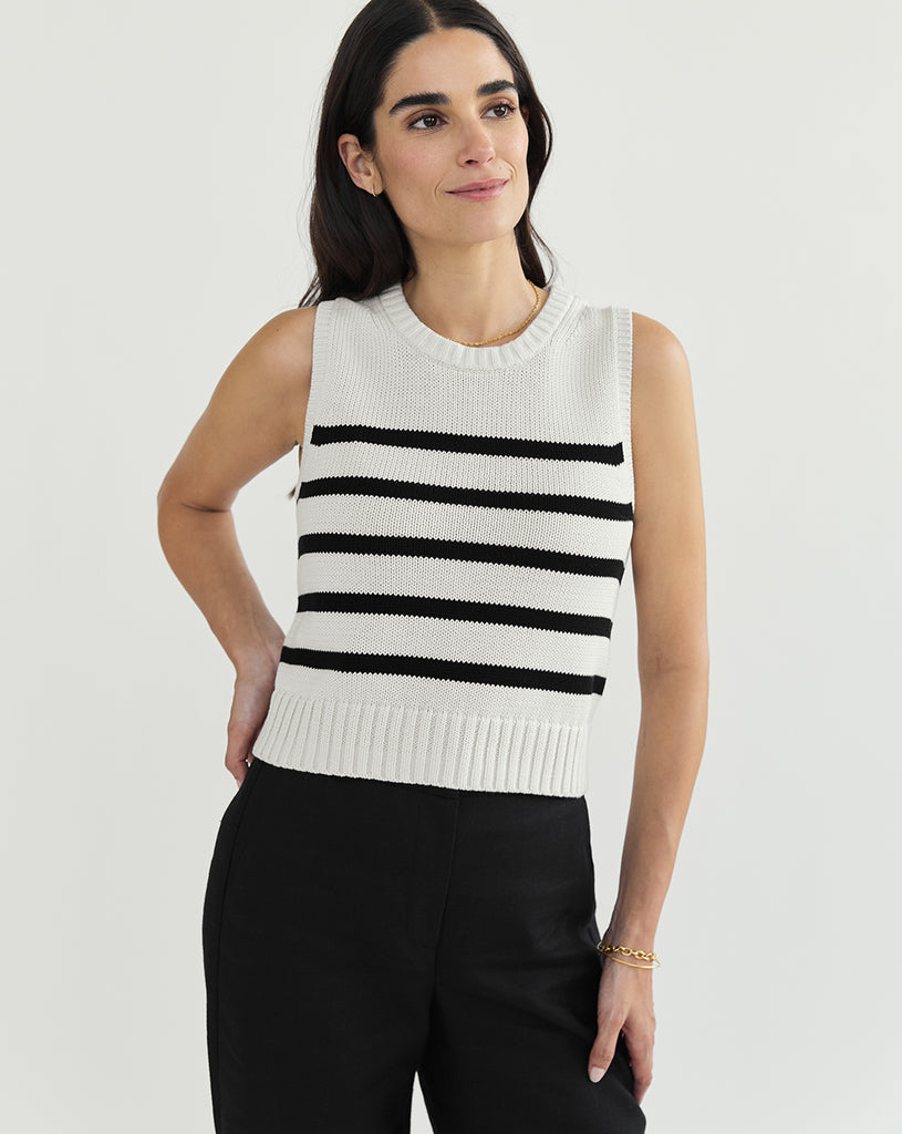 The Hayden Stripe Cotton Sweater