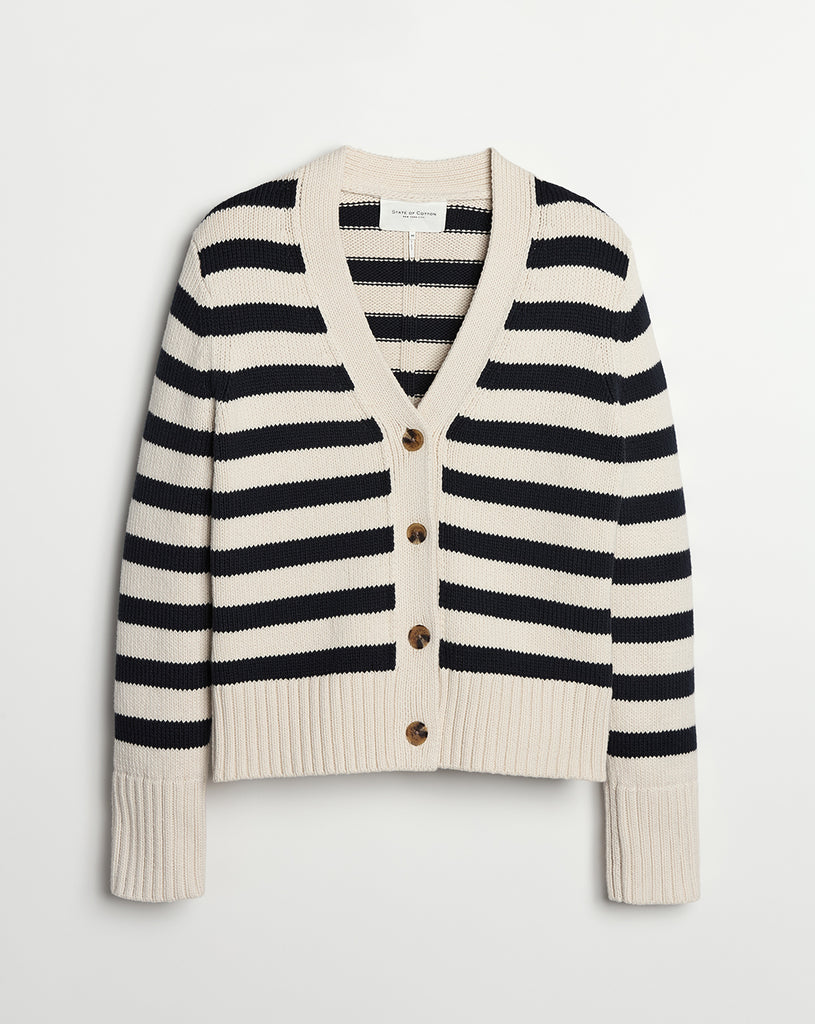 The Peyton Stripe Cotton Cardigan