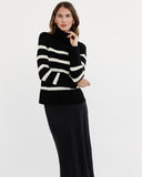 The Wynn Stripe Cotton Turtleneck