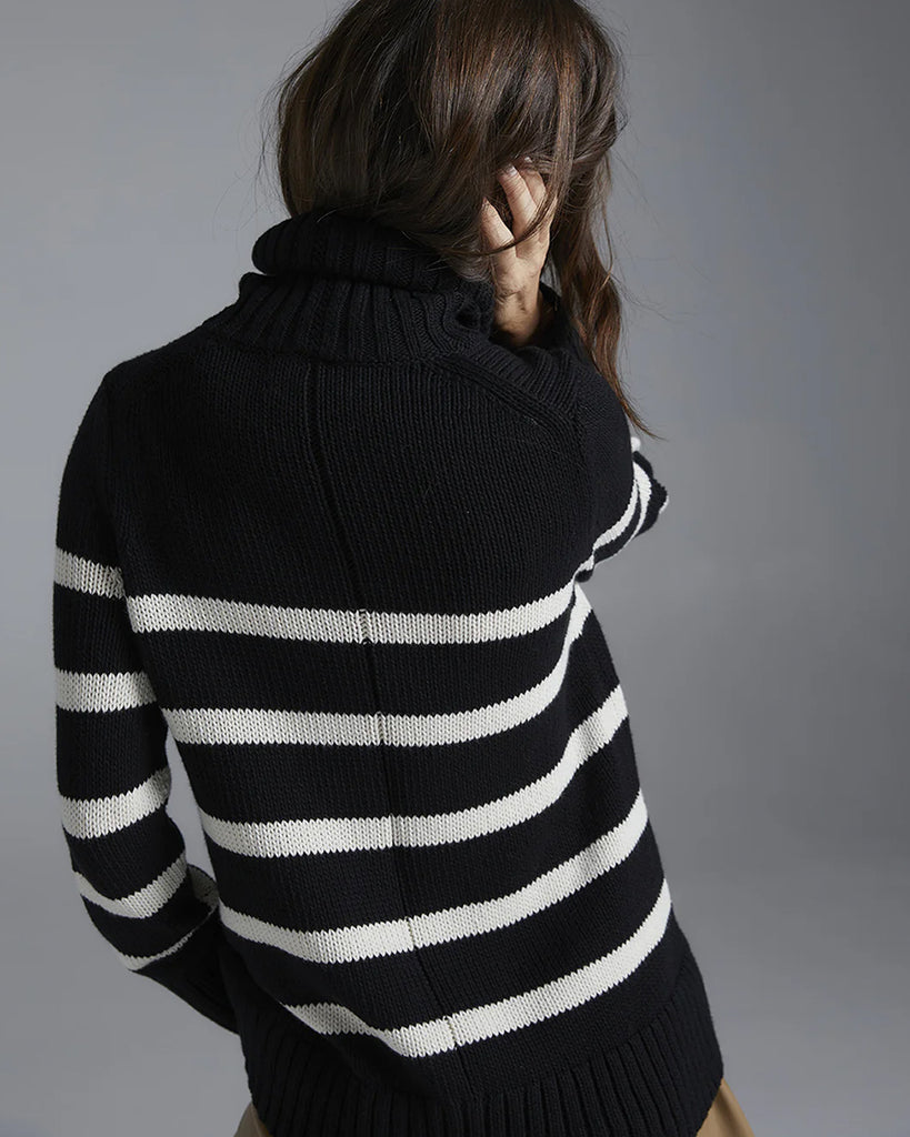 The Wynn Stripe Cotton Turtleneck
