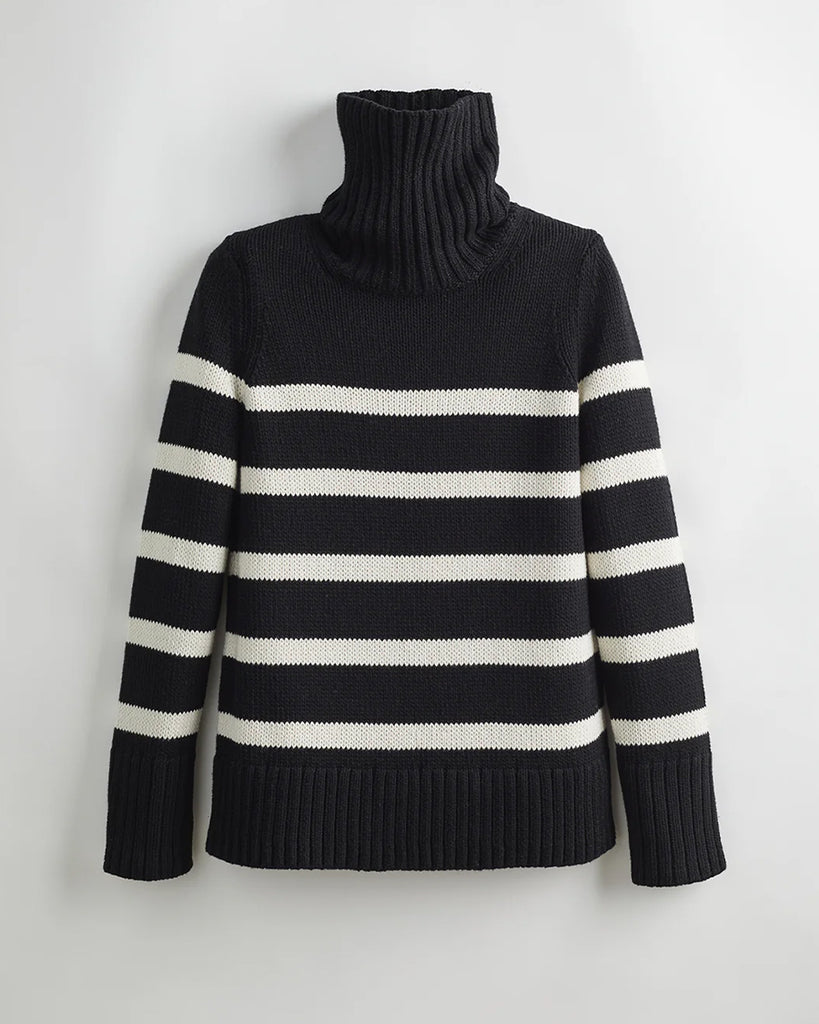 The Wynn Stripe Cotton Turtleneck
