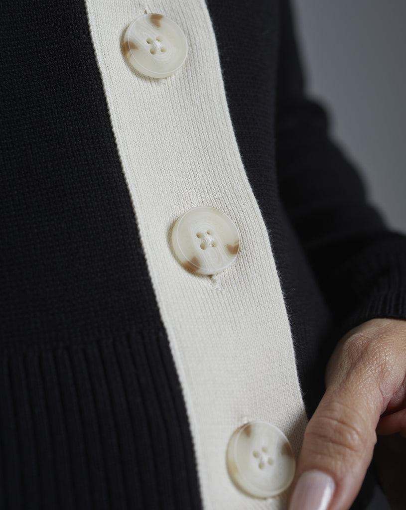 The Perry Tipped Cotton Cardigan