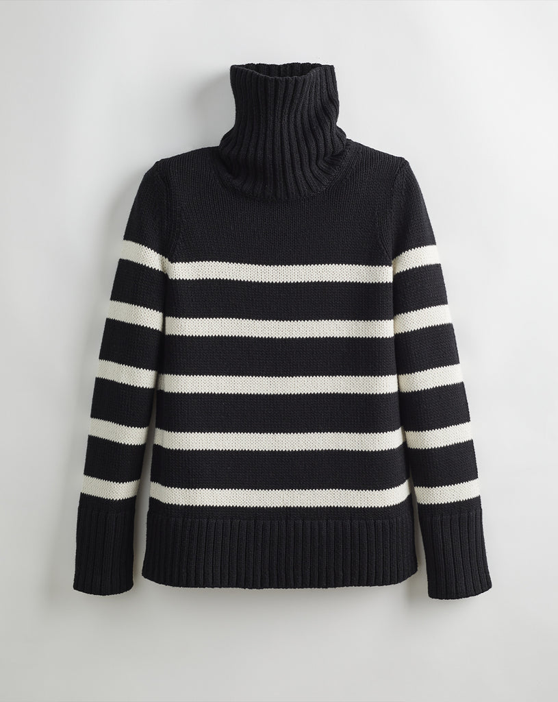 The Wynn Stripe Cotton Turtleneck
