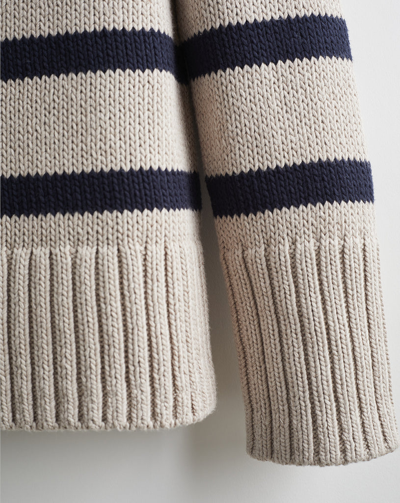 The Wynn Stripe Cotton Turtleneck