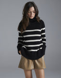 The Wynn Stripe Cotton Turtleneck