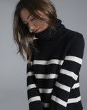 The Wynn Stripe Cotton Turtleneck