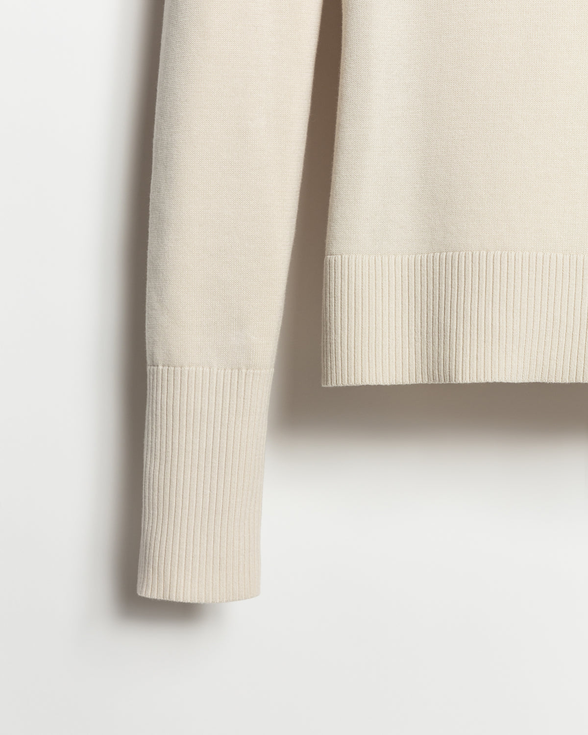 The Sinclair Cotton Crewneck Sweater in ivory, additional view — State of Cotton NYC
