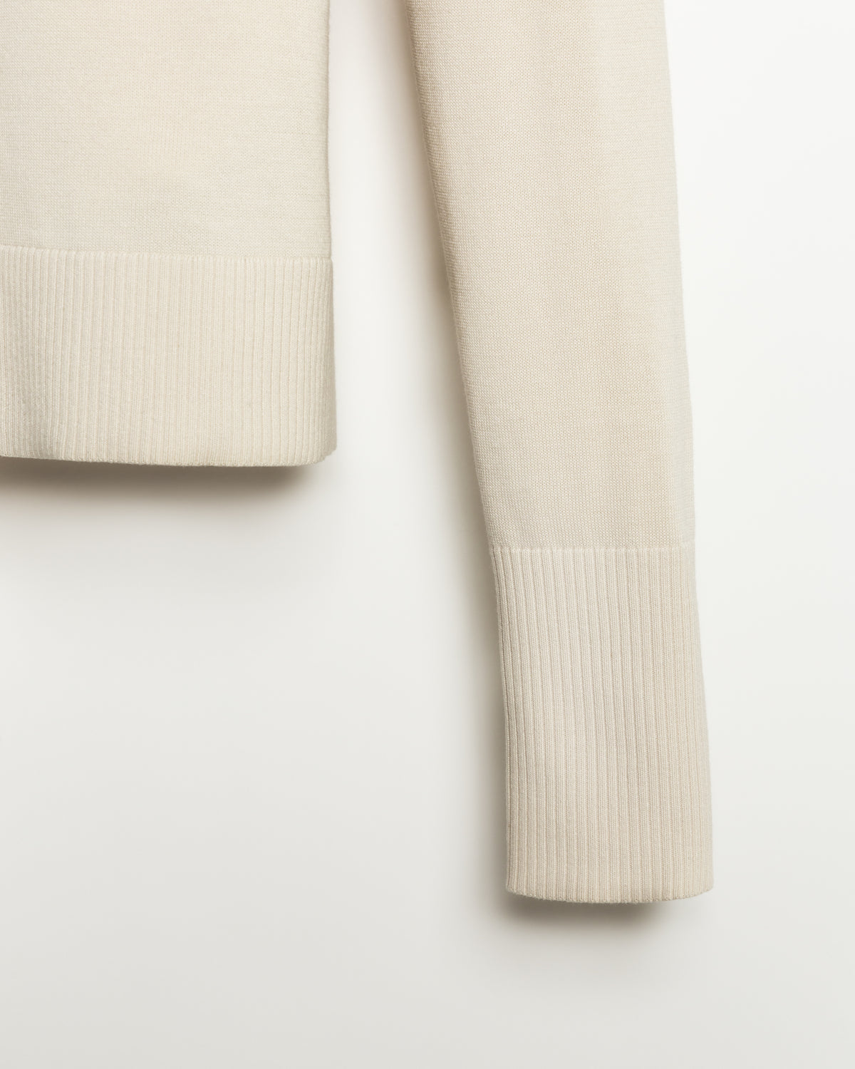 The Sinclair Cotton Crewneck Sweater in ivory, additional view — State of Cotton NYC