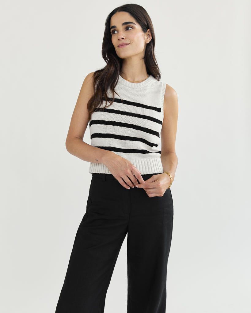 The Hayden Stripe Cotton Sweater
