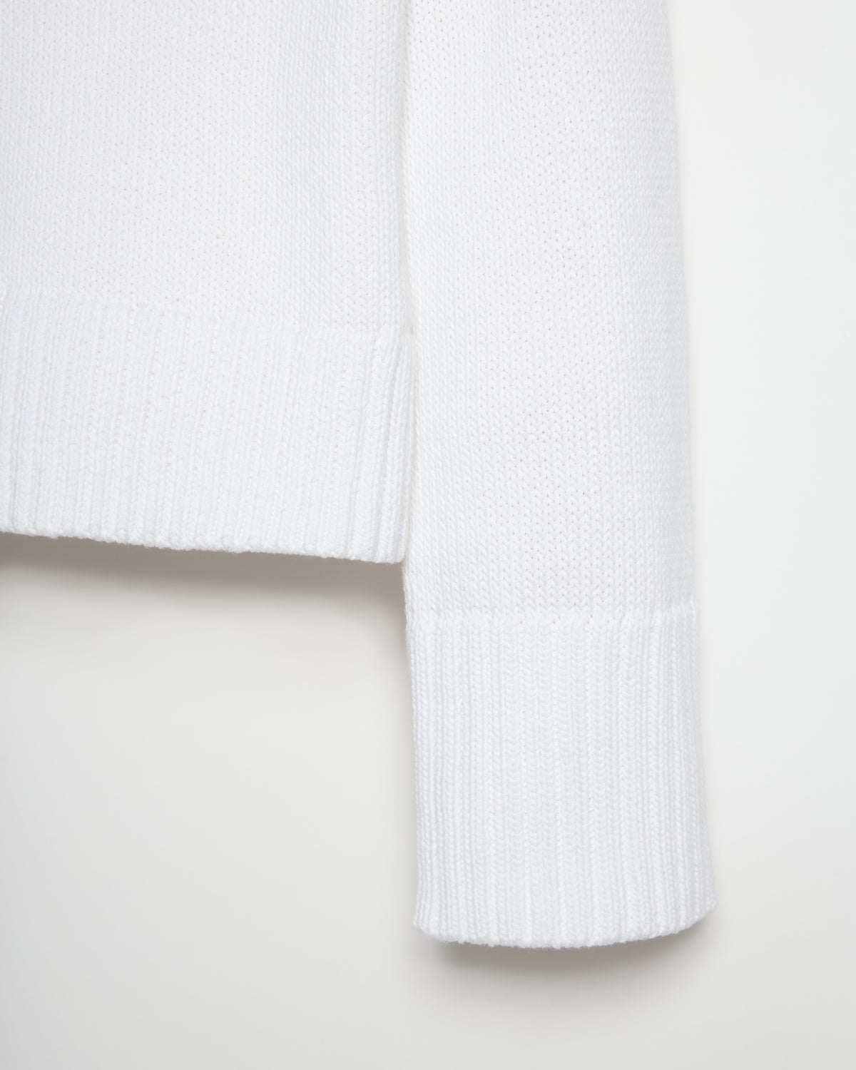 The Easton Cotton V-Neck Sweater in white, additional view — State of Cotton NYC