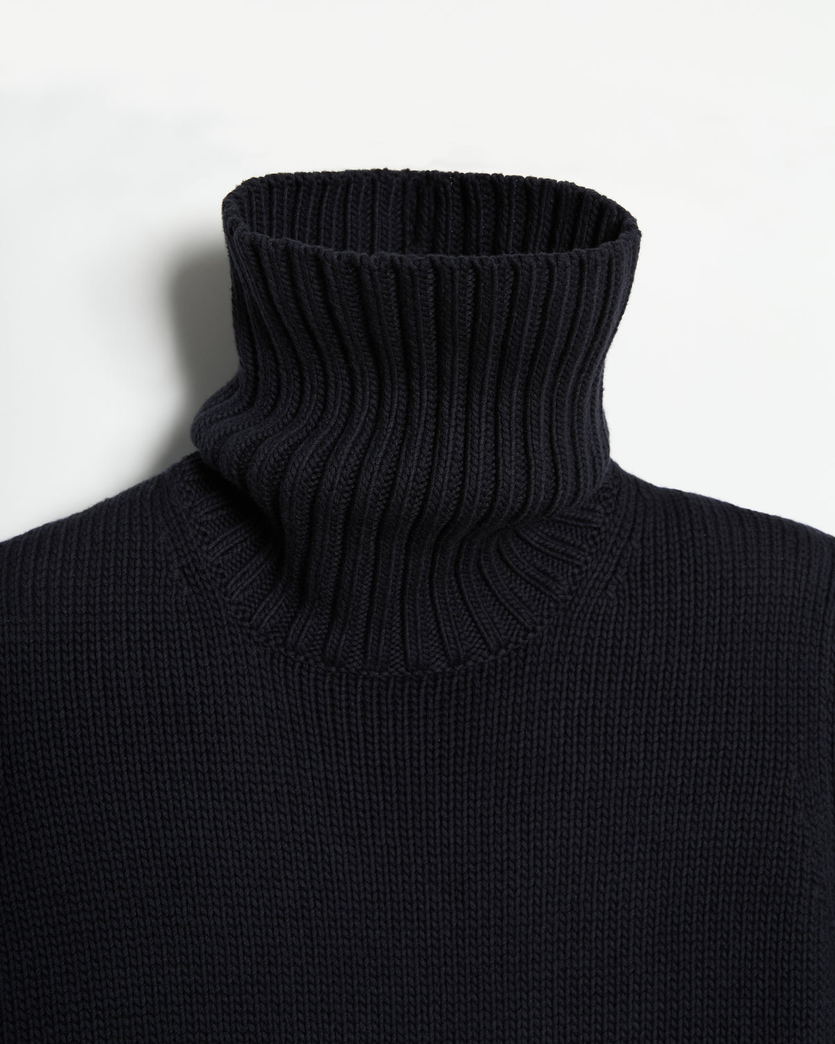 The Wynn Cotton Turtleneck Sweater in Navy, additional view — State of Cotton NYC