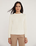 The Addison Cotton Crewneck Sweater in Cream — Italian-spun Turkish cotton — State of Cotton NYC