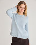 The Addison Cotton Crewneck Sweater in sky — Italian-spun Turkish cotton — State of Cotton NYC