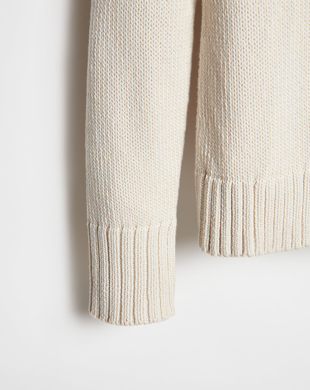 The Avery Cotton Polo Sweater in ivory, additional view — State of Cotton NYC