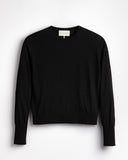 The Baldwin Cotton Sweater in navy, flat lay — State of Cotton NYC
