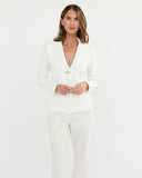 The Beale Cotton Cardigan Blazer in Ivory — Organic American cotton, Italian-spun — State of Cotton NYC