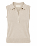 The Ainsley Sleeveless Cotton Polo