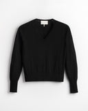 The Claremont Cotton V-Neck Sweater, lifestyle view — State of Cotton NYC