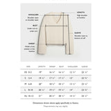 Size chart for The Easton Cotton V-Neck Sweater — State of Cotton NYC