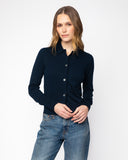 The Halsey Cotton Polo Sweater in Navy — Superfine Egyptian cotton, Italian-spun — State of Cotton NYC