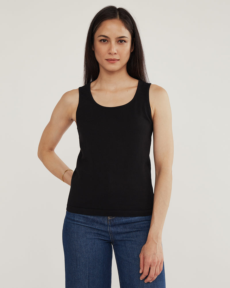 The Harper Cotton Sweater Tank — lightweight Egyptian cotton, Italian-spun — State of Cotton NYC