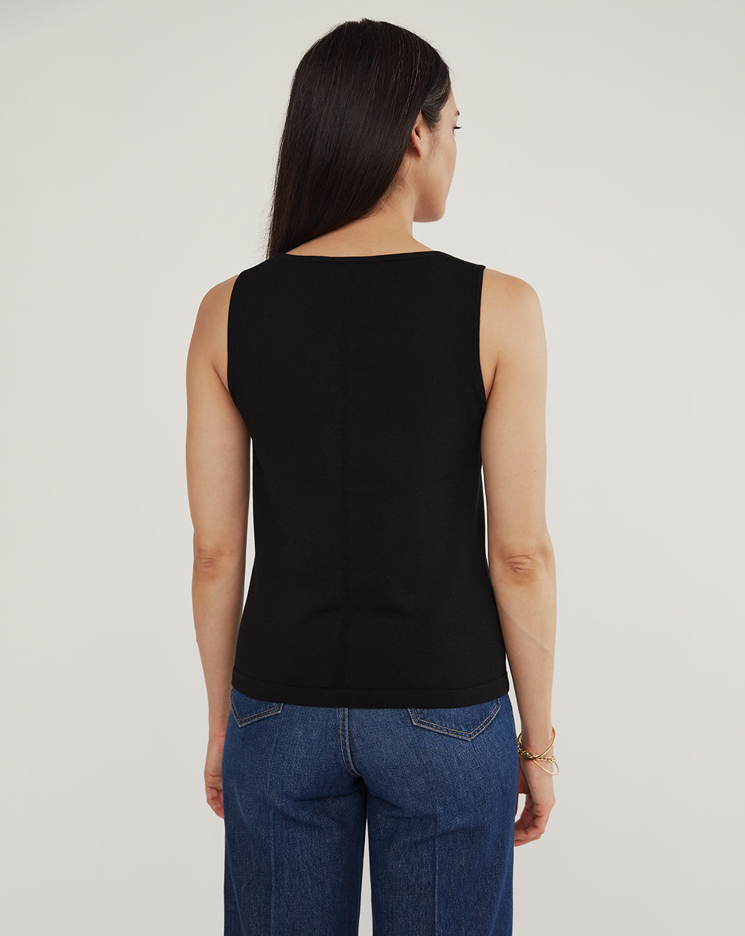 The Harper Cotton Sweater Tank, alternate view — State of Cotton NYC