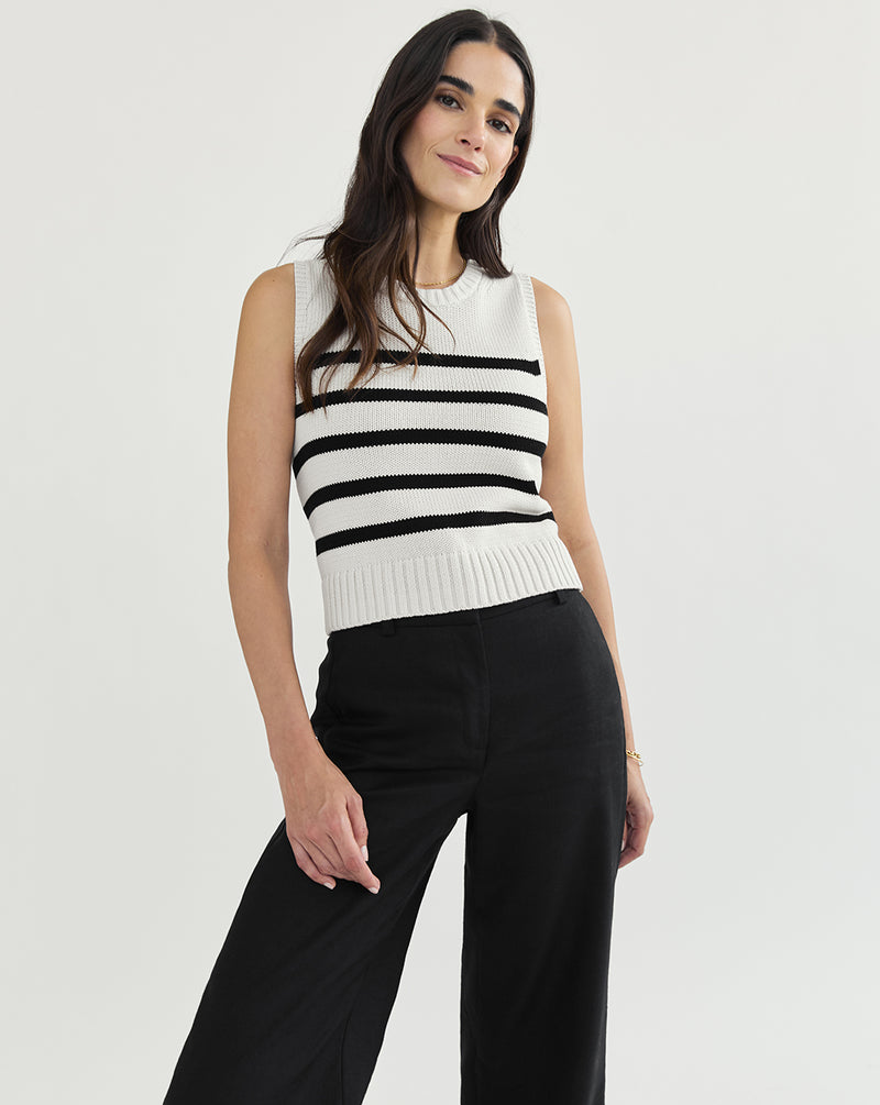 The Hayden Stripe Cotton Sweater