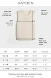 Size chart for The Hayden Sleeveless Cotton Sweater — State of Cotton NYC
