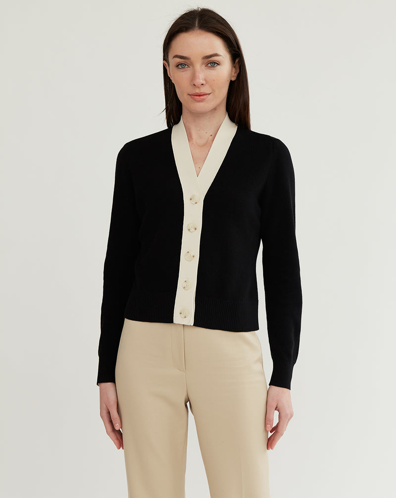 The Perry Tipped Cotton Cardigan