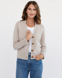 The Peyton Cotton Cardigan in oat heather, additional view — State of Cotton NYC