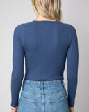 The Surrey Cotton Crewneck Sweater in ivory, alternate view — State of Cotton NYC