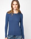The Surrey Cotton Crewneck Sweater in Marine, additional view — State of Cotton NYC