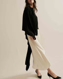 The Tilly Superfine Cotton Wrap in cream, lifestyle view — State of Cotton NYC