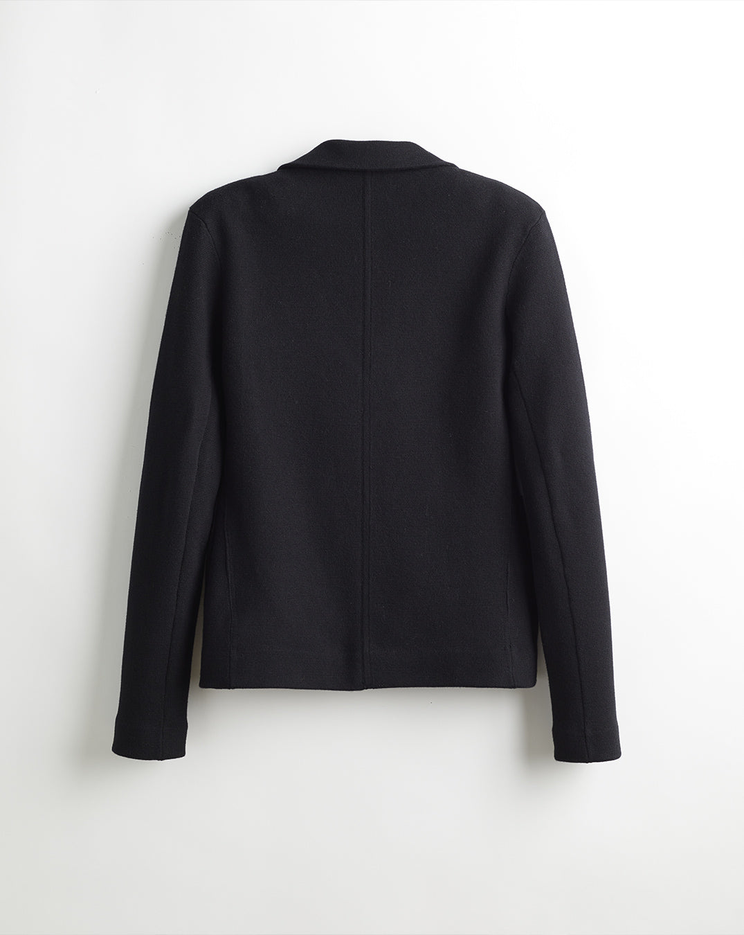The Beale Cotton Cardigan Blazer in black, back view — State of Cotton NYC