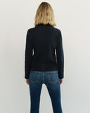 The Beale Cotton Cardigan Blazer in black, individual view — State of Cotton NYC