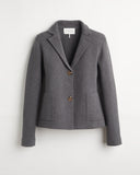 The Beale Cotton Cardigan Blazer in heather grey, additional view — State of Cotton NYC