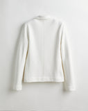 The Beale Cotton Cardigan Blazer in ivory, back view — State of Cotton NYC