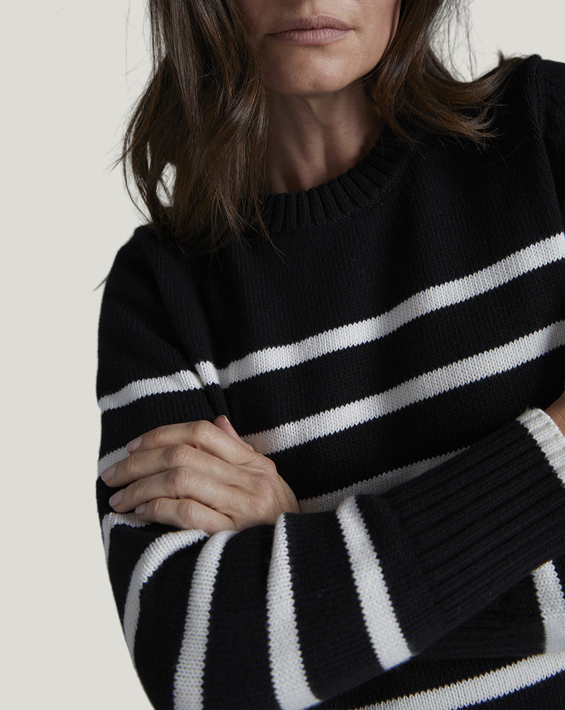 The Castine Stripe Cotton Sweater