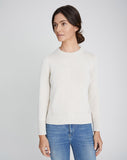 The Castine Cotton Crewneck Sweater in ivory, additional view — State of Cotton NYC