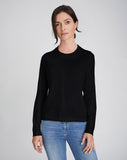 The Devon Cotton Crewneck Sweater in Black — Lightweight Egyptian cotton, Italian-spun — State of Cotton NYC