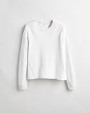 The Devon Cotton Crewneck Sweater in optic white — lightweight Egyptian cotton — State of Cotton NYC