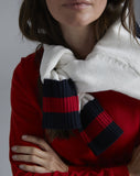 The Devon Cotton Crewneck Sweater in red, additional view — State of Cotton NYC