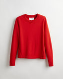 The Devon Cotton Crewneck Sweater in red, front view — State of Cotton NYC