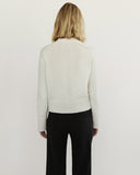 The Ellis Cotton Cardigan in ivory, alternate view — State of Cotton NYC