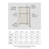Size chart for The Surrey Cotton Crewneck Sweater — State of Cotton NYC