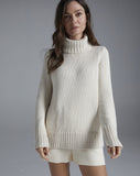 The Wynn Cotton Turtleneck Sweater in Ivory — Italian-spun Turkish cotton — State of Cotton NYC